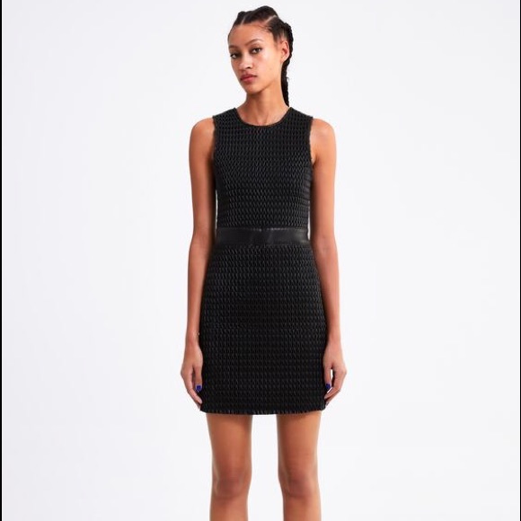 ZARA COMBINED STRUCTURE & SKIN EFFECT DRESS NEW - Picture 3 of 6